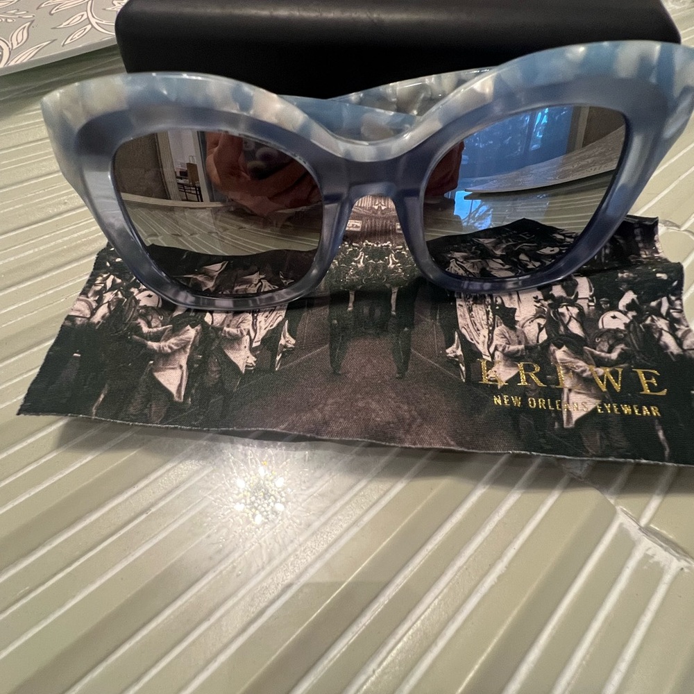 KREWE Blue and White Sunglasses